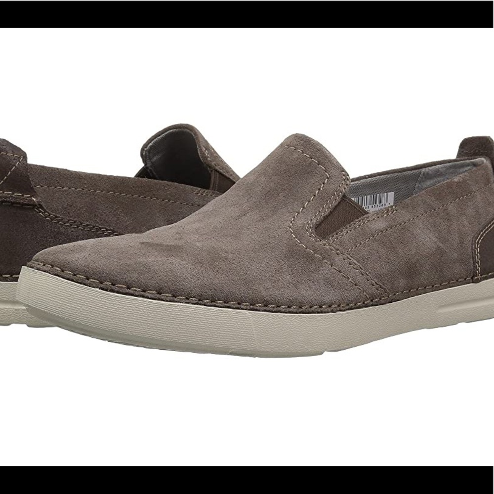 CLARKS GOSLER EASY SLIP-ON SNEAKER Taupe Suede